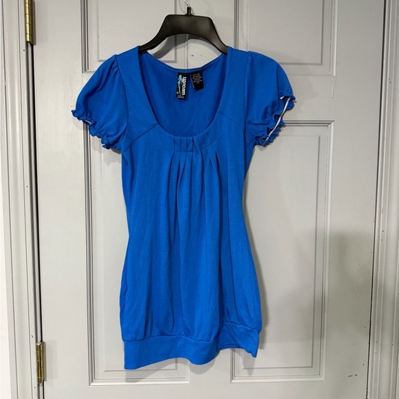 Vibrant Blue Women's Tunic Top - Picture 5 of 6